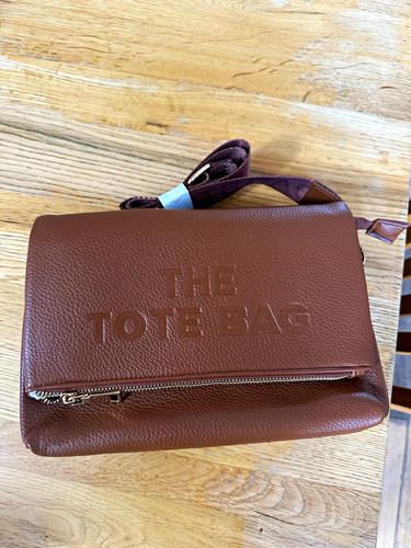 Marc jacobs brown faux - jacobs, leather
